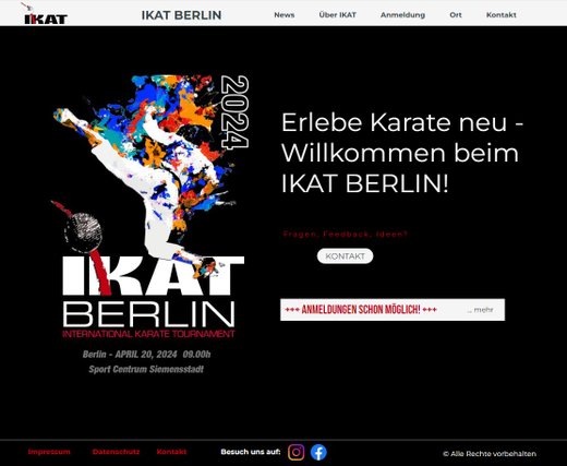 Screenshot 1.Startseite von ikat-berlin.de